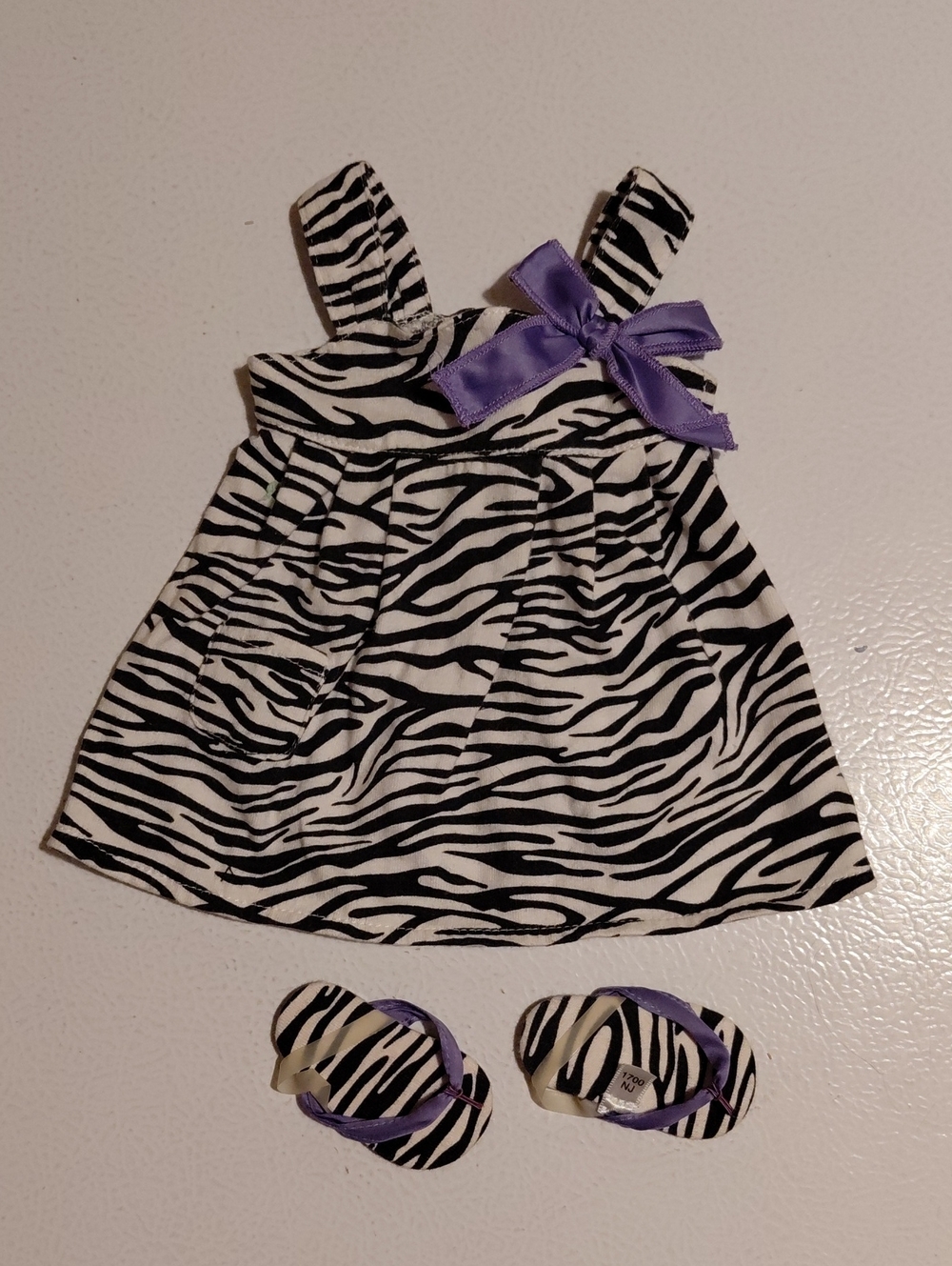 My American Girl Doll Safari Sundress & Sandals Outfit